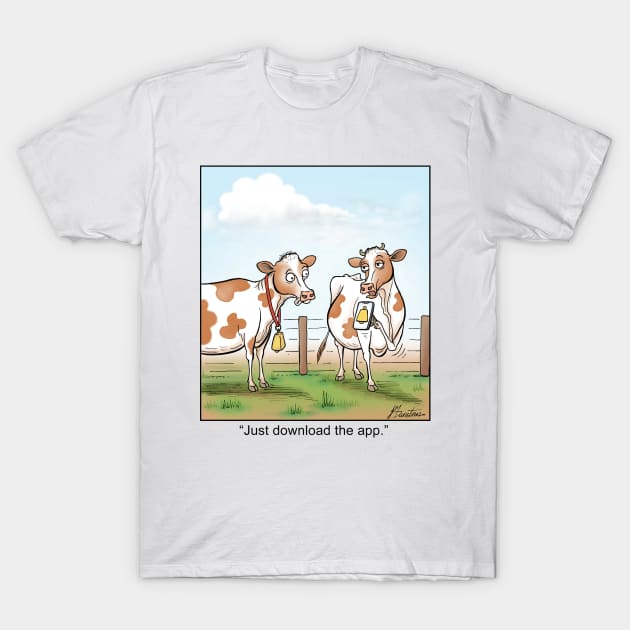 Cowbell App T-Shirt by JedDunstan